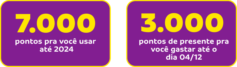 3.000 pontos na hora!