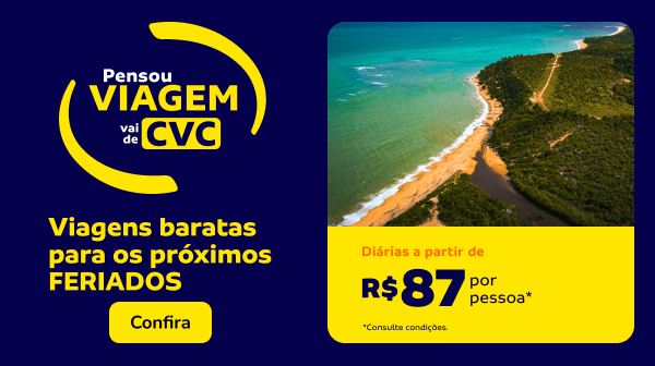 Viagens baratas para os próximos FERIADOS