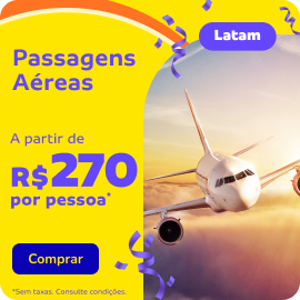 Passagens aéreas | A partir de R$270 por pessoa*