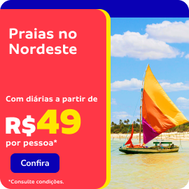 Praias no Nordeste com diãrias a partir de R$ 49*