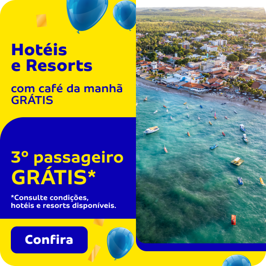Hotéis e Resorts com o 3º passageiro grátis