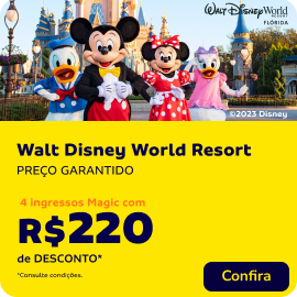 Walt Disney World Resort | 4 ingressos Magic com R$ 220 de desconto*