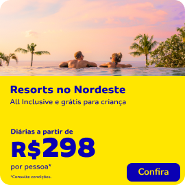 Resorts no Nordeste |  Diárias a partir de R$298 por pessoa*