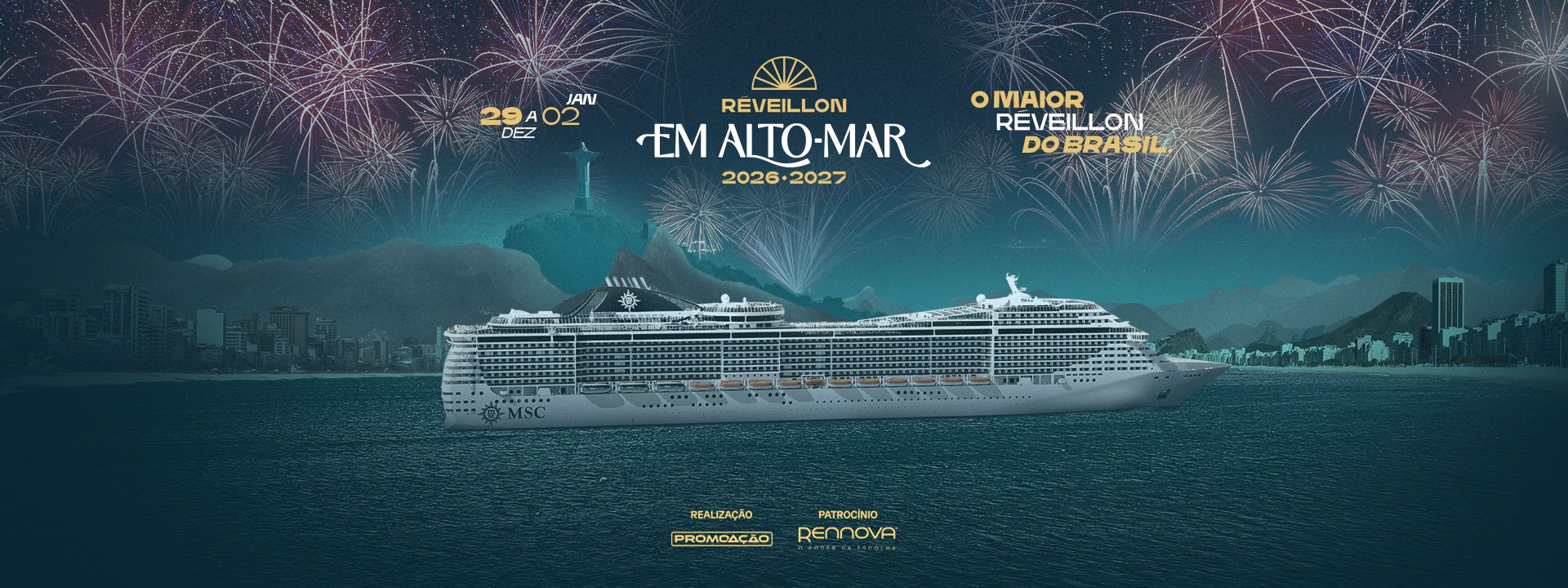Réveillon em Alto-Mar: comece o ano com uma experiência inesquecível